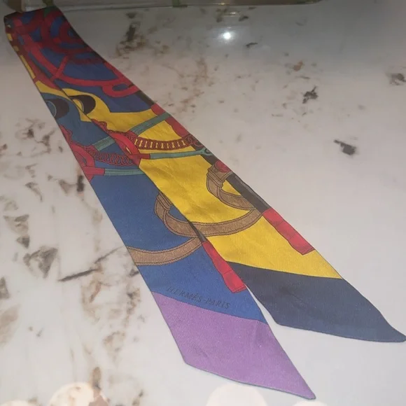 Preloved HERMES  Multicolor Twilly Scarf - Picture 7 of 11